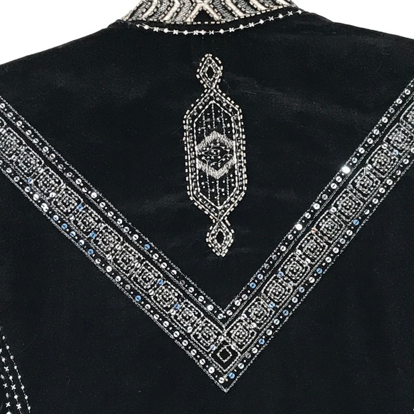 NWT Peter Nygard Iconic Collection Handcrafted Black & Silver Missy’s Jacket - Picture 6 of 16